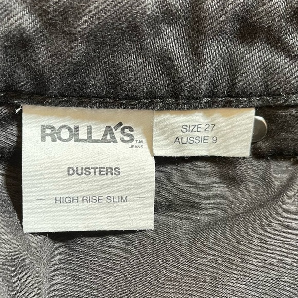 Rolla’s Shorts Dusters High Rise Slim Distressed Denim Black Streetwear Edgy 27 - Picture 9 of 12